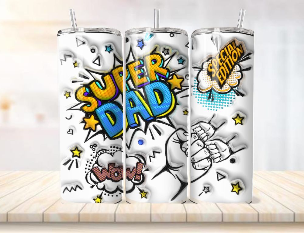 Dad and childrens fists 20oz vacuum insulated tumblers