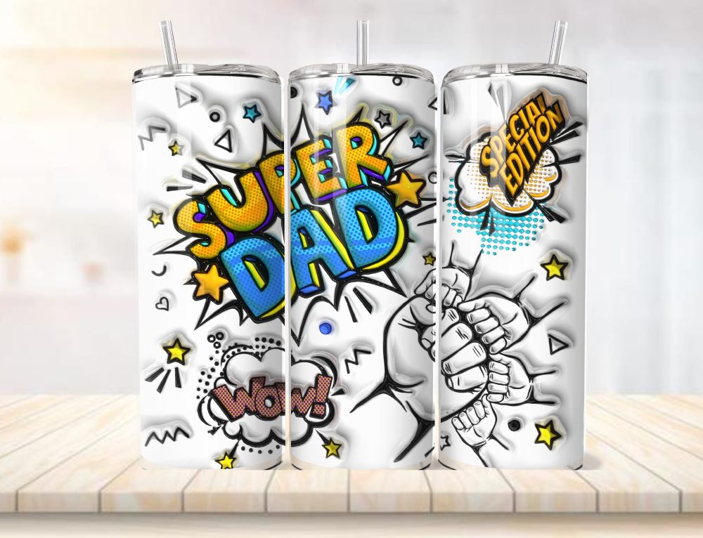 Dad and childrens fists 20oz vacuum insulated tumblers - Image 5