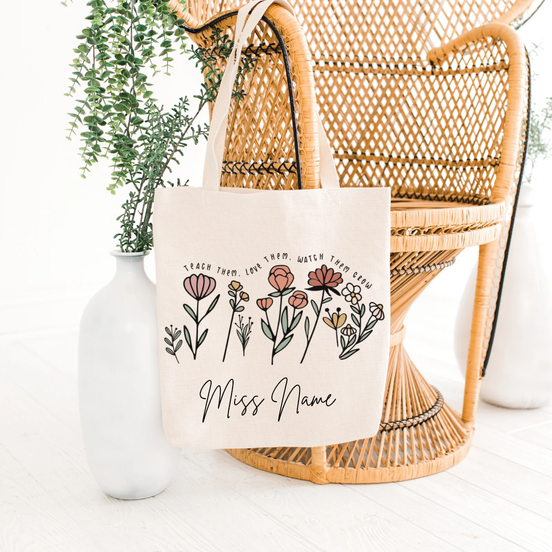 Teachers tote bags with optional personalisation, 7 designs to choose from. - Image 4