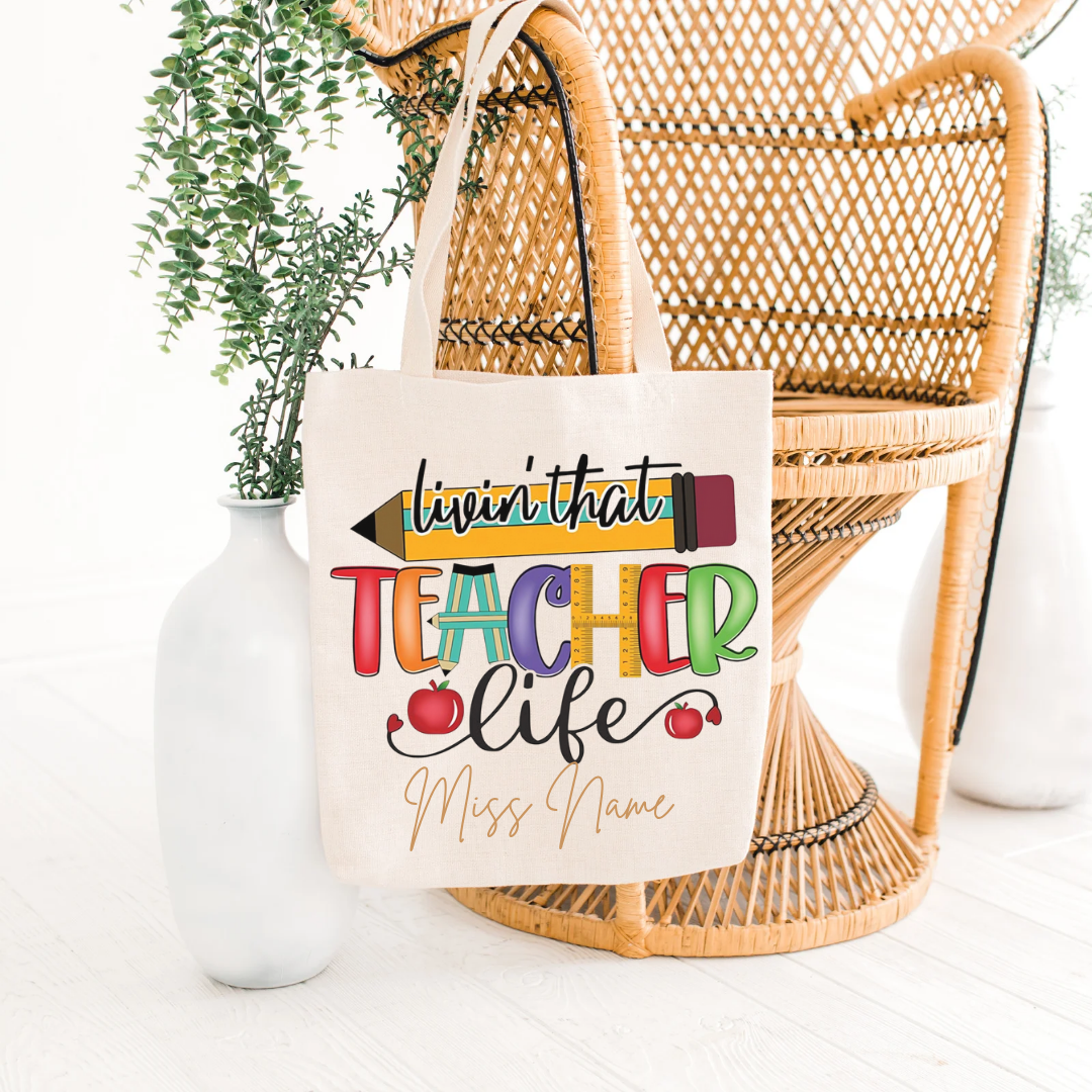 Teachers tote bags with optional personalisation, 7 designs to choose from. - Image 6