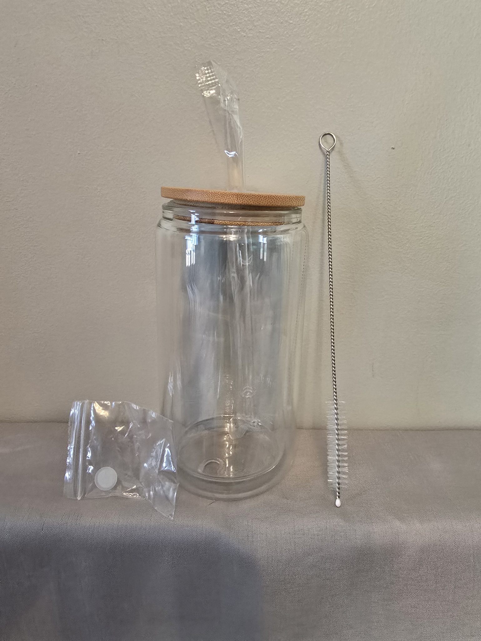 16oz pre drilled snow globe libbey glass.