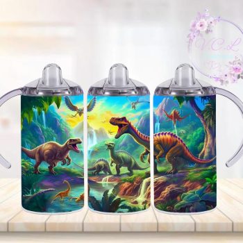 Dinosaur 12oz vacuum insulated sippy cups.