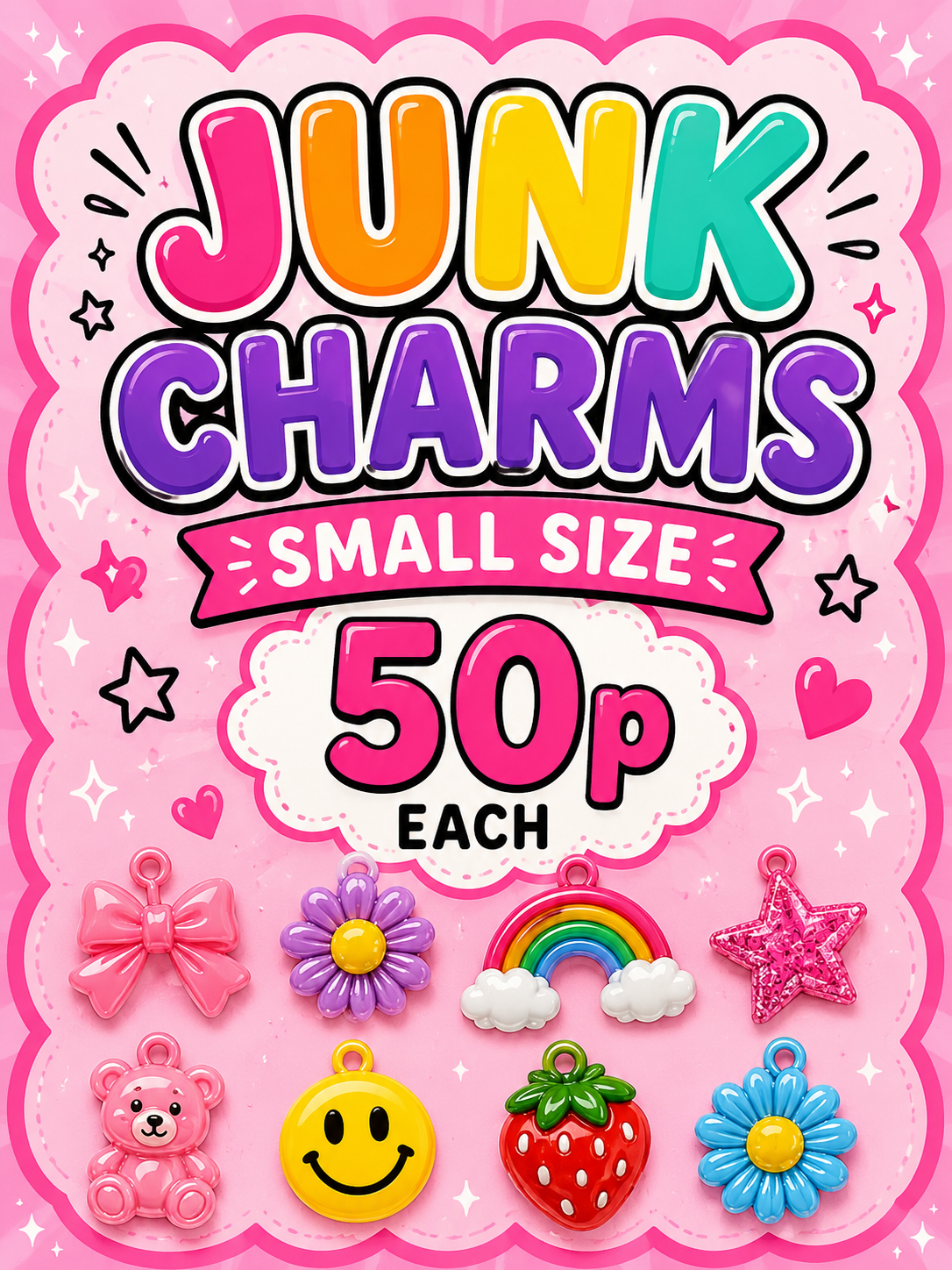 50p Junk charms
