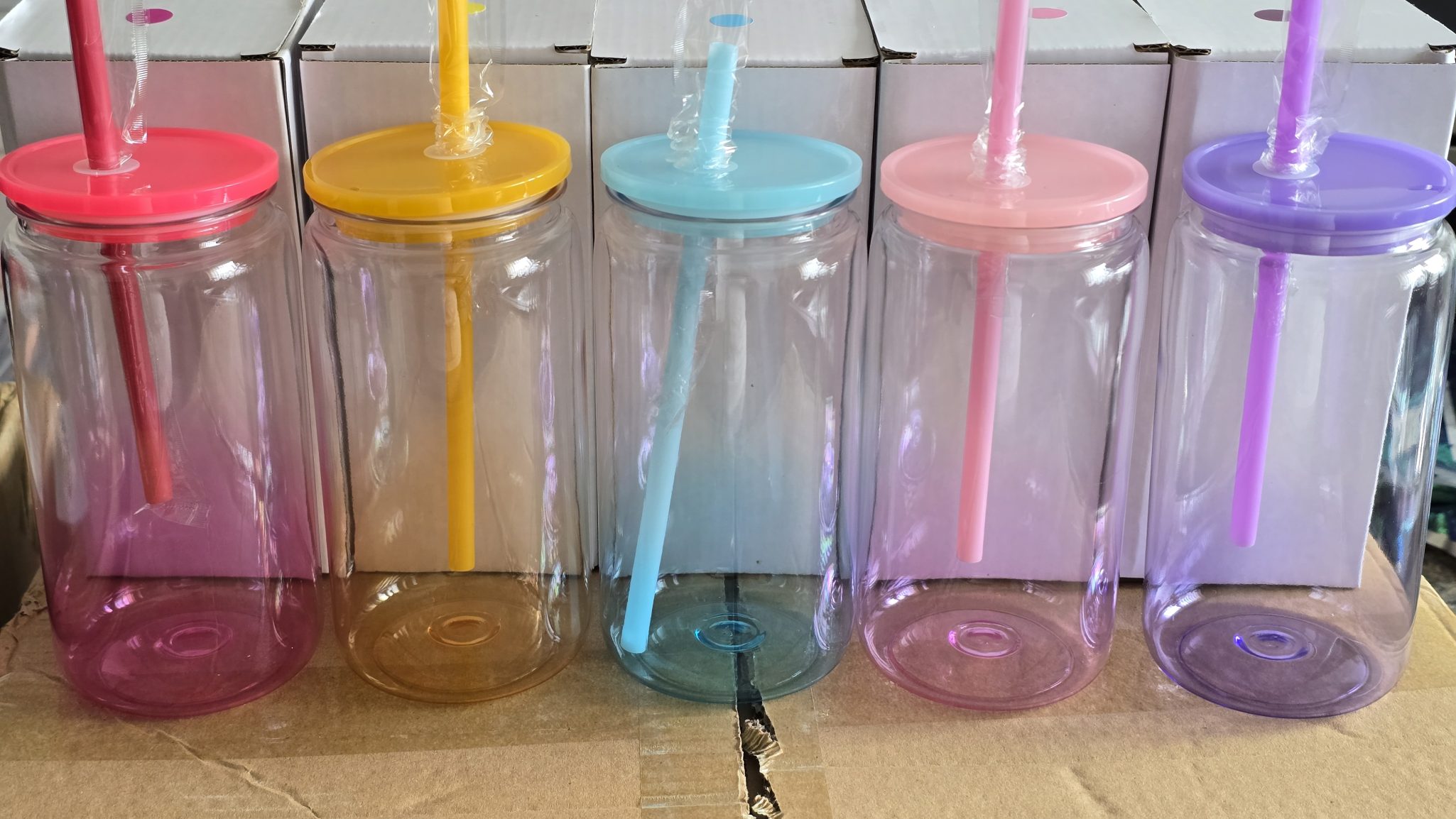 16oz single wall acrylic ombre cups